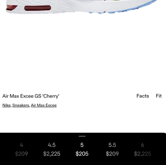 Nike Air Max Excee Cherry Picnic Sneakers - Picture 7 of 8